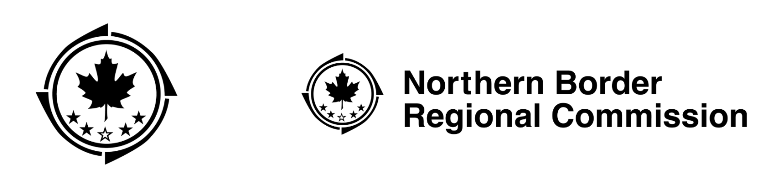 black and white NBRC logo with maple leaf